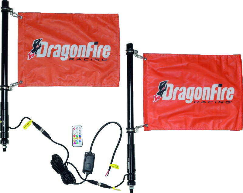 DragonFire Racing 522806 - 2Ft Spiral Led Whip - Black