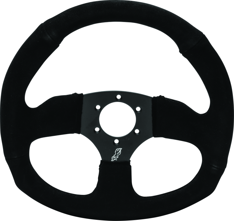 DragonFire Racing 522342 - Steering Wheels - D-shaped- Suede- Iron Series- 0in offset