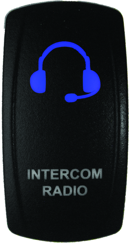 DragonFire Racing 522626 - Lighted Switch Int/Rad On/Off Blue Led