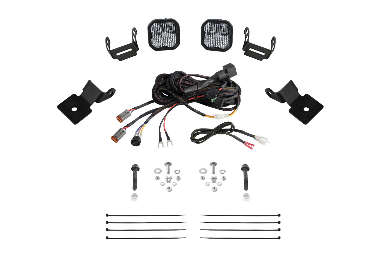 Diode Dynamics DD7848 - Stage Series SS3 A-Pillar Pod Kit for 2014-2018 Polaris RZR XP, Pro White Combo