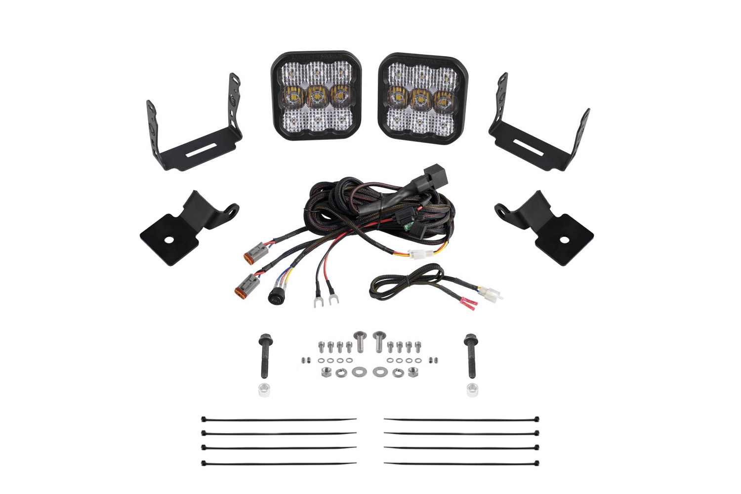 Diode Dynamics DD7850 - Stage Series SS5 A-Pillar Pod Kit for 2014-2018 Polaris RZR XP, Sport White Combo
