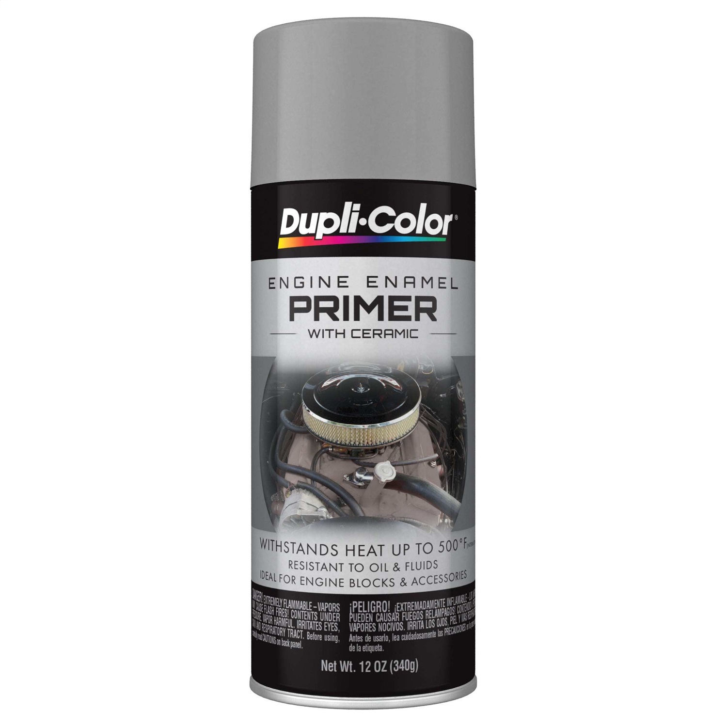 Duplicolor Paint DE1612 - Dupli-Color Engine Enamel with Ceramic; Gray Engine Primer; 12 oz