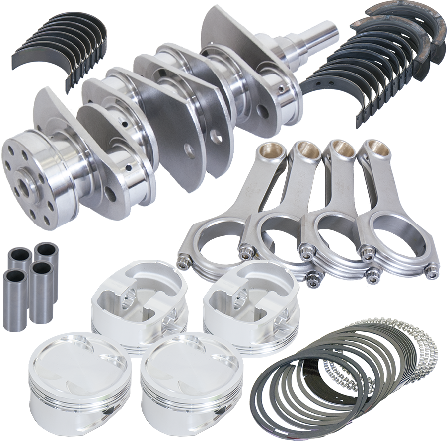 Eagle 89023100 - Subaru EJ257 w/Forced Induction 100mm Bore H-Beam Rods 4340 Crank Stroker Rotating Assembly