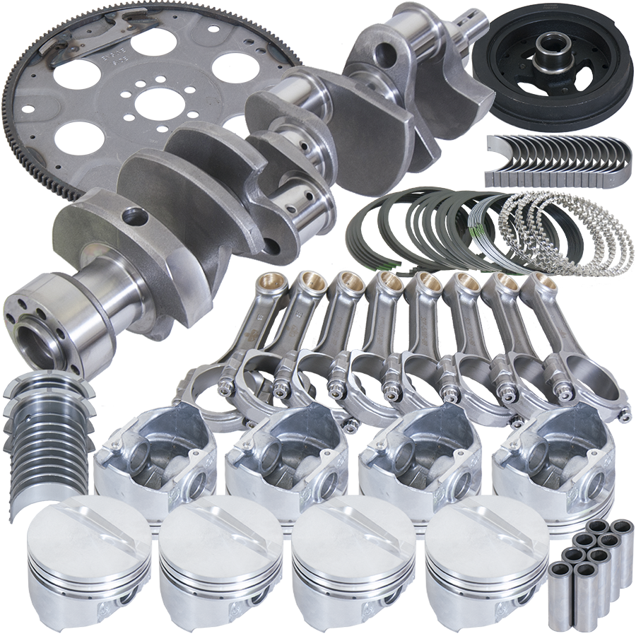 Eagle B13005L04053 - Chevrolet 350 Balanced 1Pc Rear Seal Rotating Assembly Kit .040 Bore Dome 153 Tooth Flex Plate Eagle B13005L04053 - Chevrolet 350 Balanced 1Pc Rear Seal Rotating Assembly Kit .040 Bore Dome 153 Tooth Flex Plate