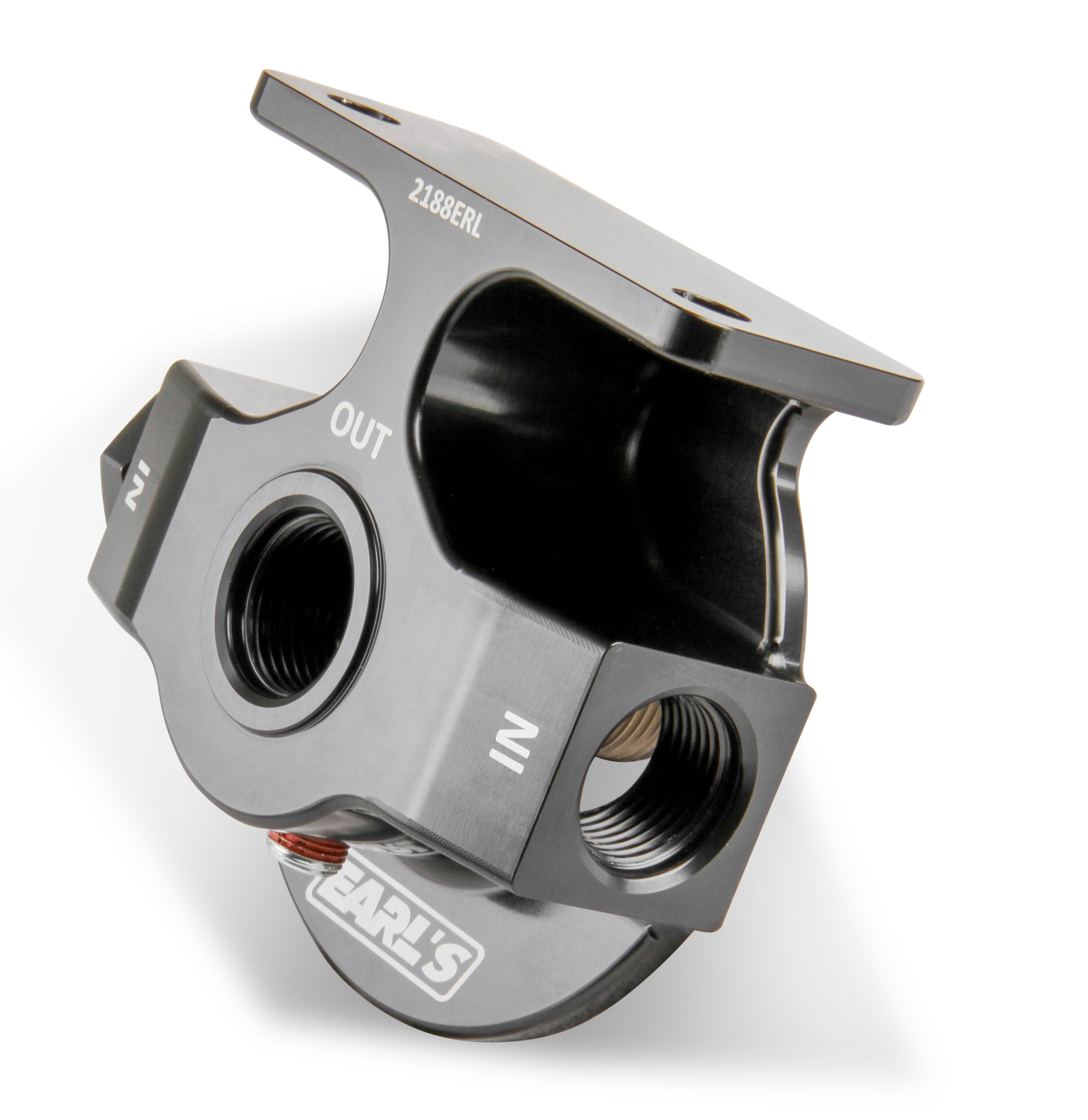 Earl's Performance 2188ERL - Billet Remote Oil Filter Mount Kit