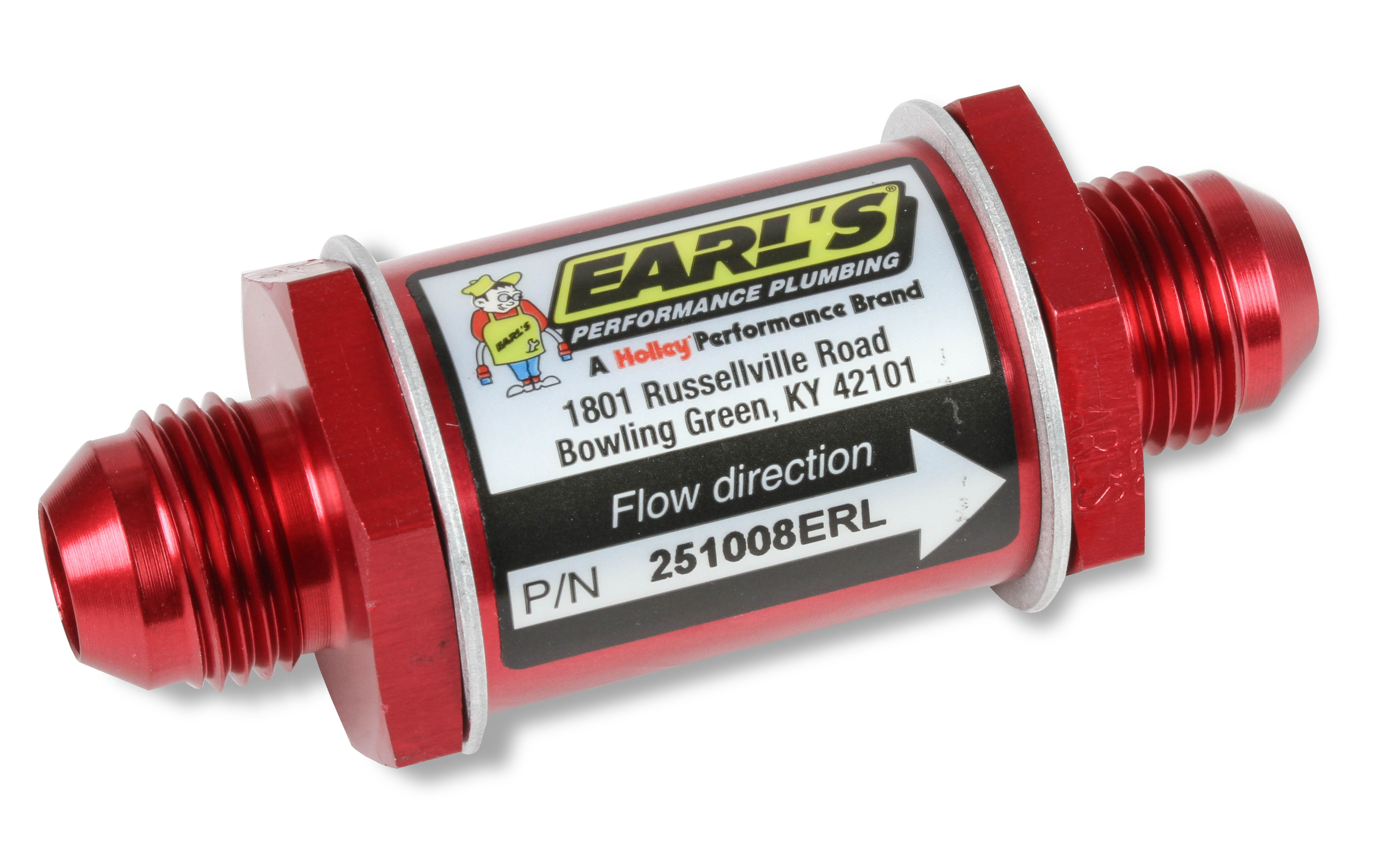 Earl's Performance 251008ERL - Check Valve - 8 AN Male Inlet - 8 AN Male Outlet - 150 psi Max - Aluminum - Red Anodized - Each Earl's Performance 251008ERL - Check Valve - 8 AN Male Inlet - 8 AN Male Outlet - 150 psi Max - Aluminum - Red Anodized - Each