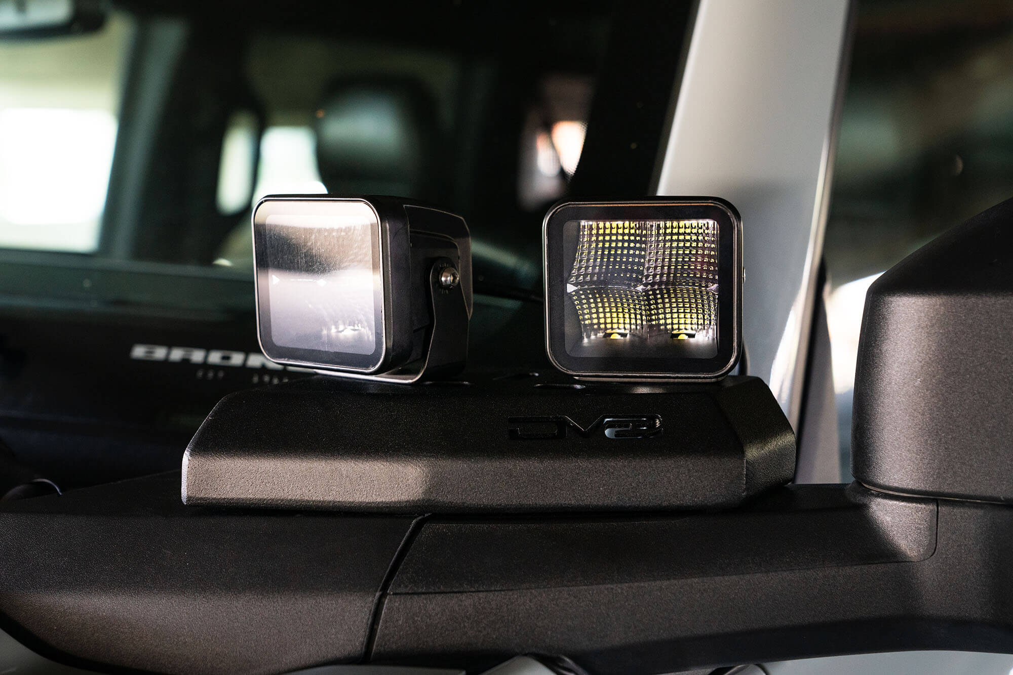 DV8 Offroad LBBR-02 - 2021-22 Ford Bronco A-Pillar Pod Light Mounts DV8 Offroad LBBR-02 - 2021-22 Ford Bronco A-Pillar Pod Light Mounts