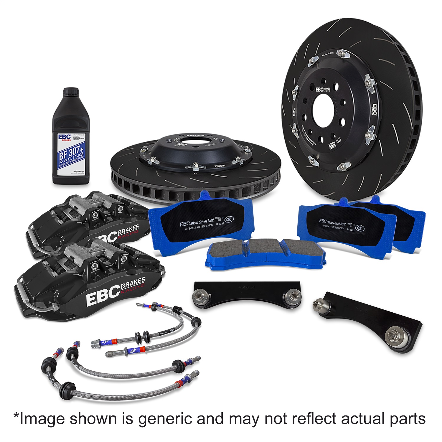 EBC BBK039BLK-1 - Racing 2019+ BMW M235i (F44) Black 6 Piston Apollo Calipers 355mm Rotors Front Big Brake Kit