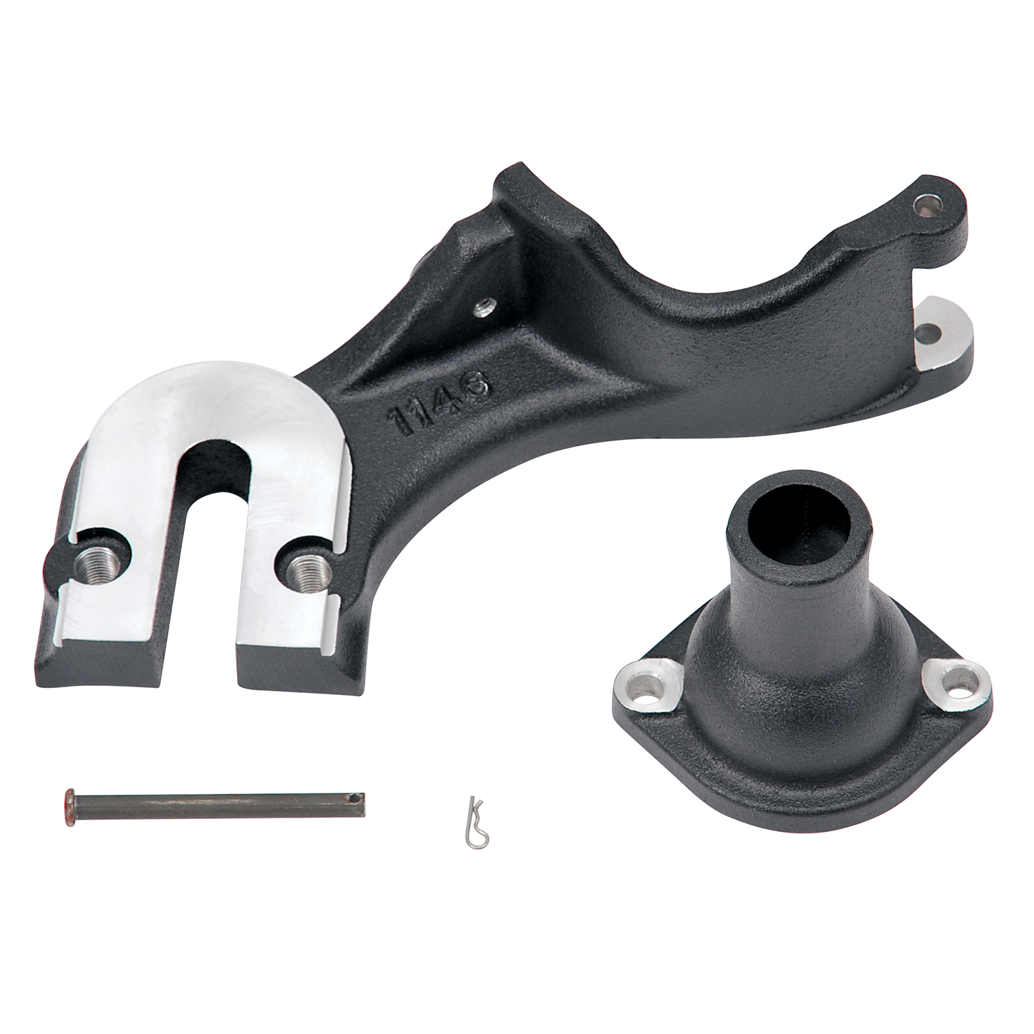 Edelbrock 11463 - Generator Offset Kit Ford Flathead49-53 Satin Black