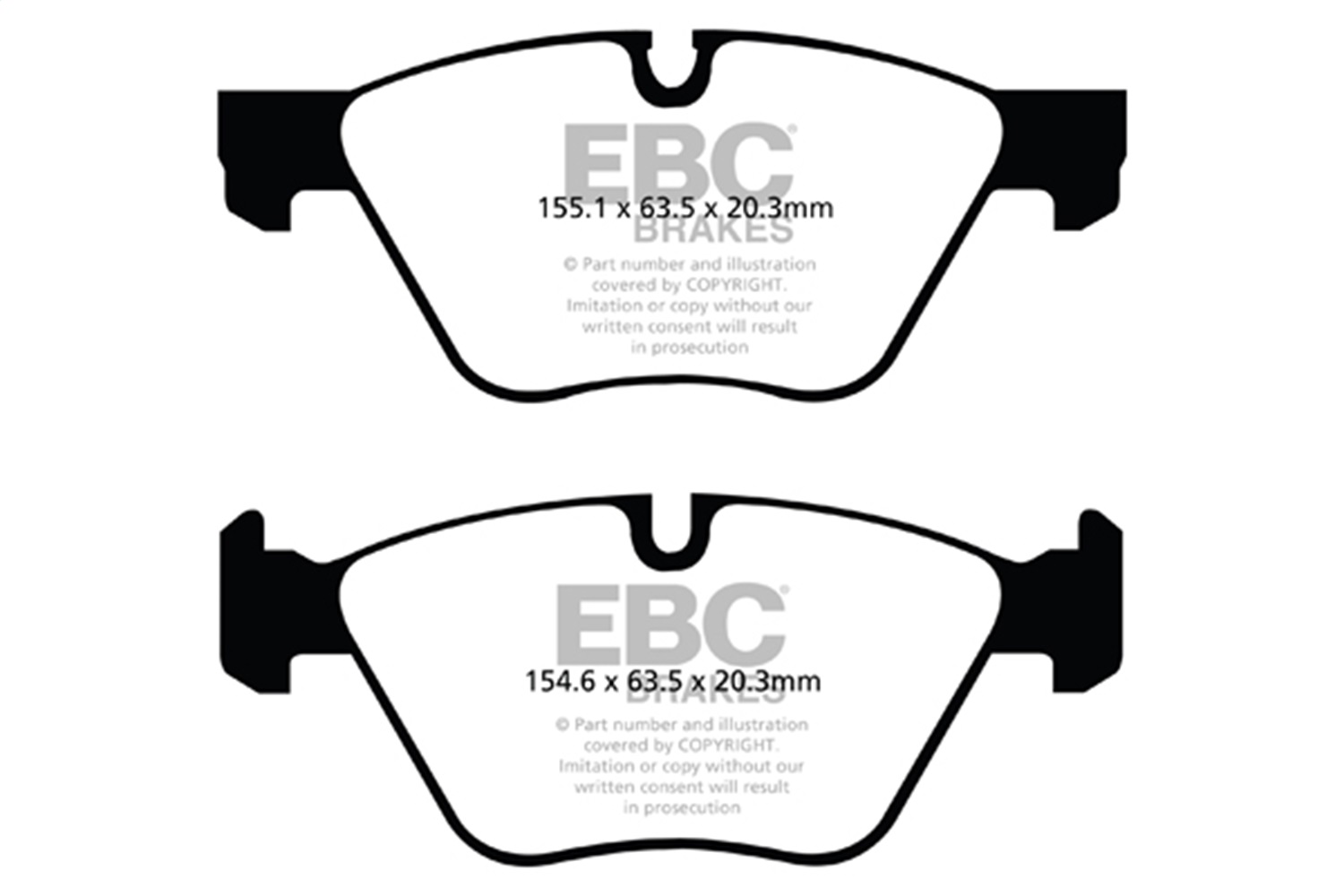 EBC DP22088 - 11+ BMW 528 2.0 Turbo (F10) Greenstuff Front Brake Pads