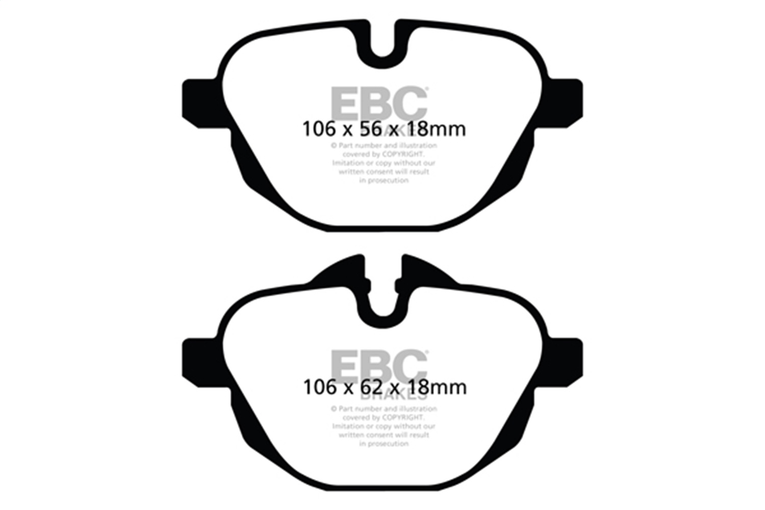 EBC DP22047 - 11+ BMW X3 2.0 Turbo (F25) Greenstuff Rear Brake Pads