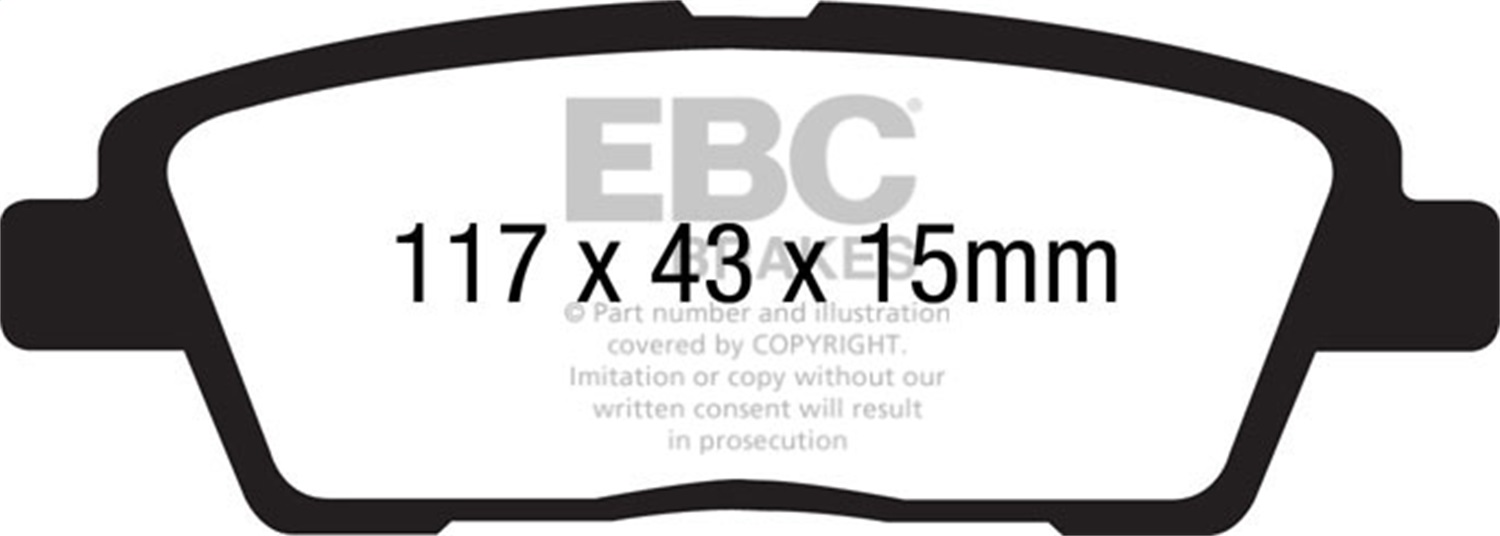 EBC DP21881 - 10-11 Hyundai Genesis 3.8 Greenstuff Rear Brake Pads