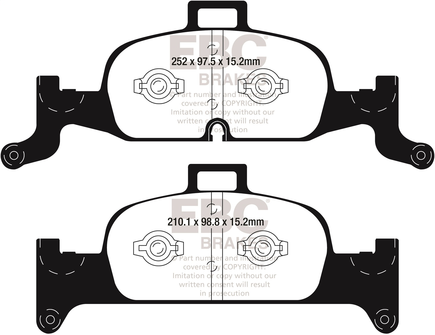 EBC DP22290 - 2018+ Audi A4 Allroad Quattro 2.0L Turbo Greenstuff Front Brake Pads