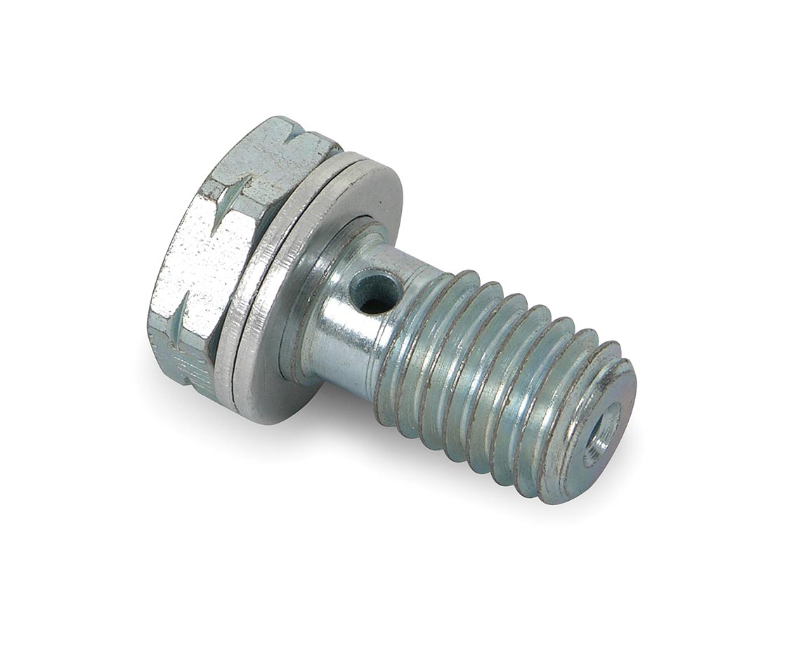 Earl's Performance 997520ERL - Banjo Bolt For 8mm Banjo Height Thread Size 10mm x 1.5 Single Hole Dia. 10mm w/Crush Washers