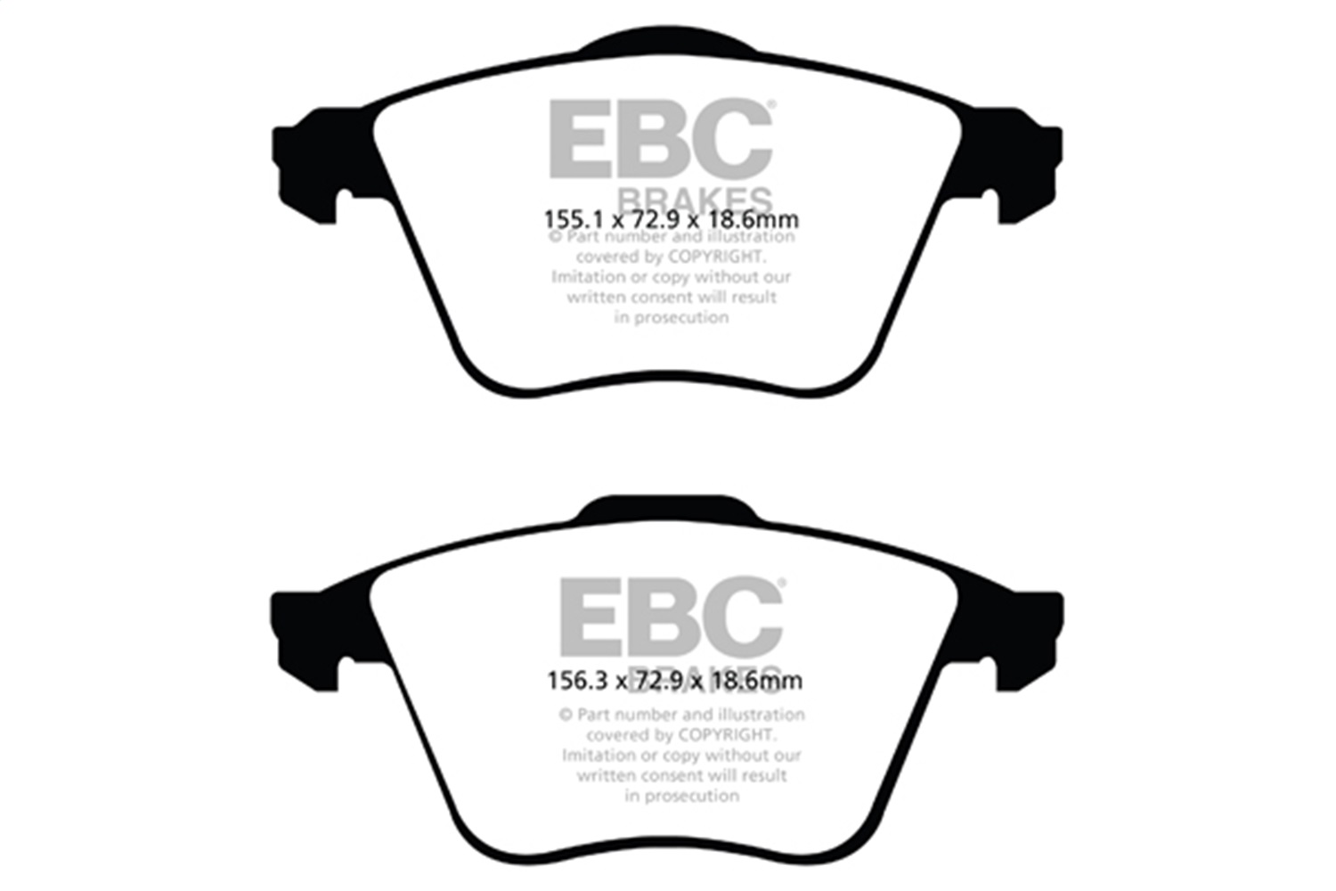 EBC DP31574C - 07-13 Mazda 3 2.3 Turbo Redstuff Front Brake Pads