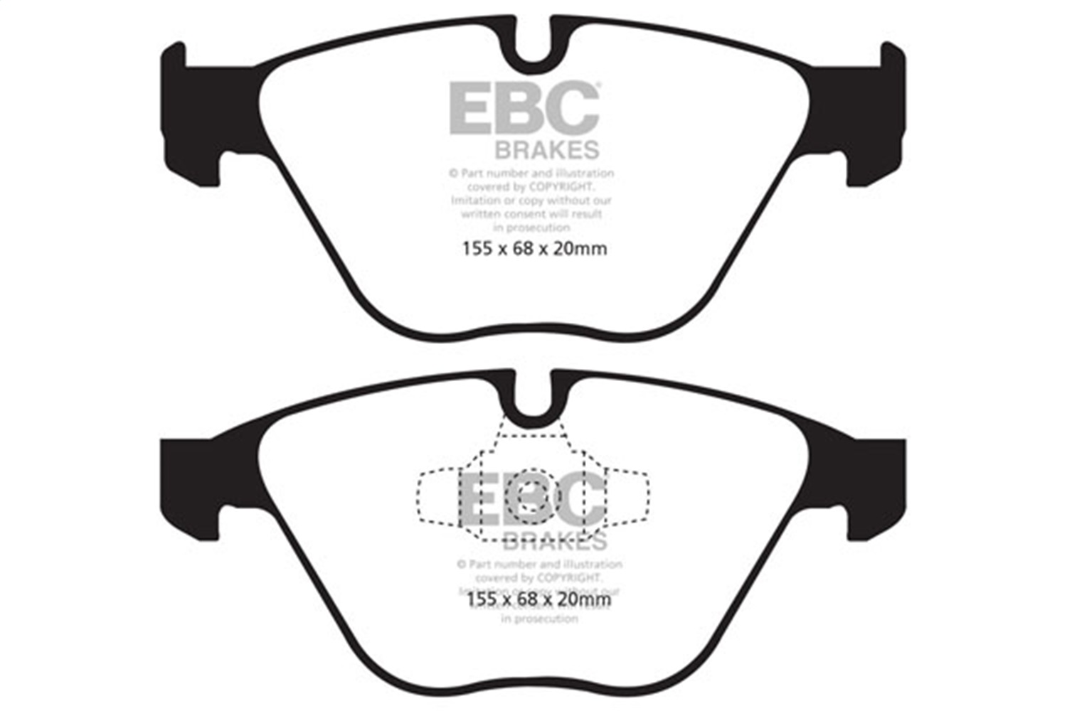 EBC DP31512C - 13+ BMW X1 2.0 Turbo (28i) Redstuff Front Brake Pads