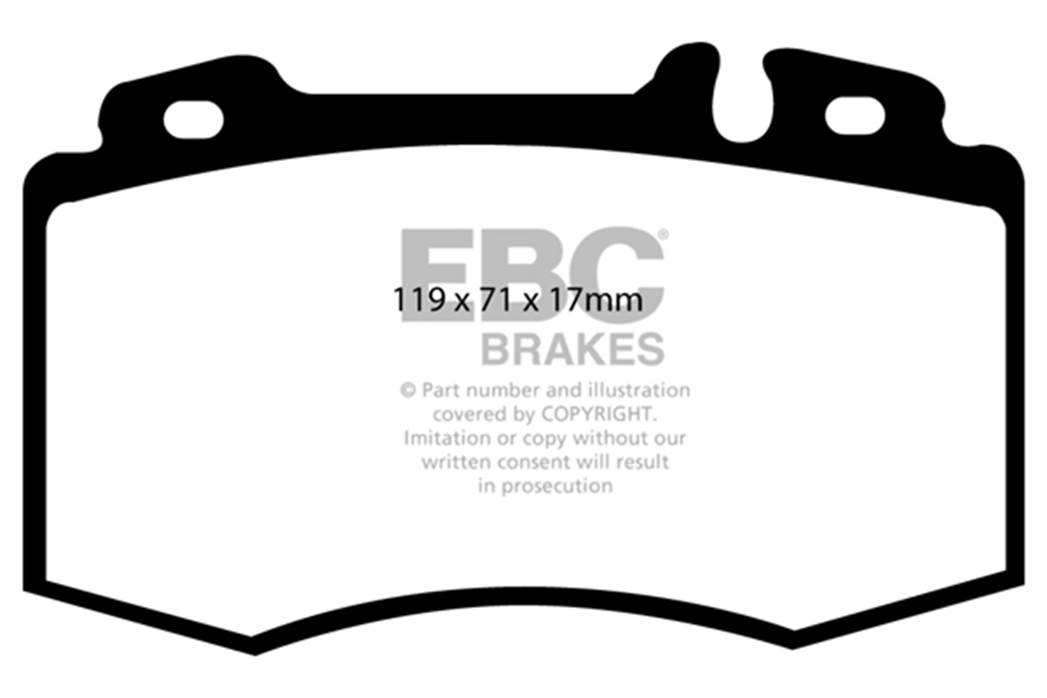 EBC DP31363C - 02-04 Mercedes-Benz C32 AMG (W203) 3.2 Supercharged Redstuff Front Brake Pads