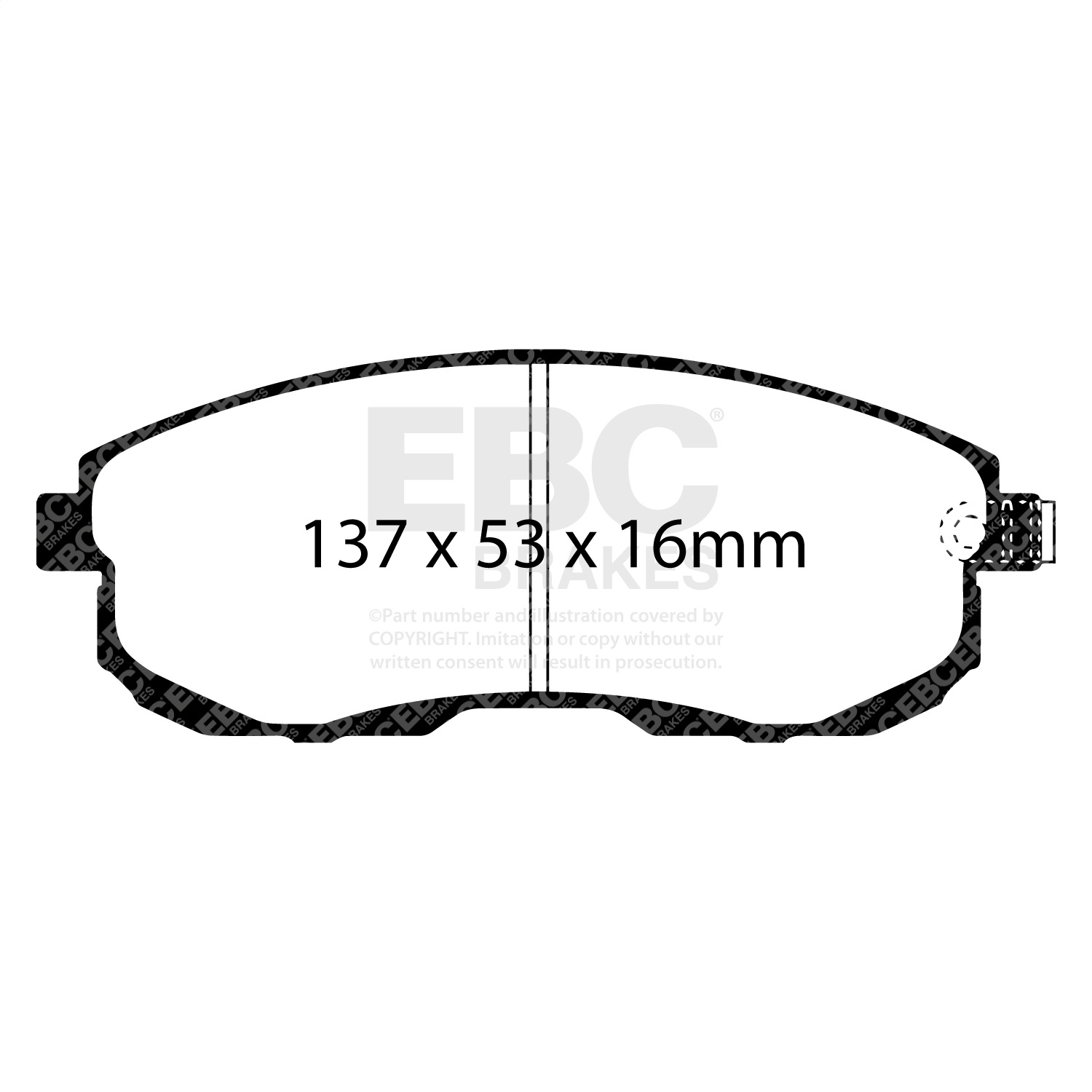 EBC DP31636C - 02-03 Infiniti G20 2.0 Redstuff Front Brake Pads