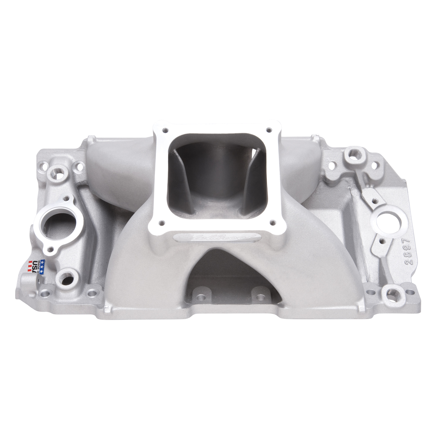 Edelbrock 28972 - Manifold BB Chevy Tall Deck Super Victor II (632) CNC Port-Matched for 60409 CNC Heads
