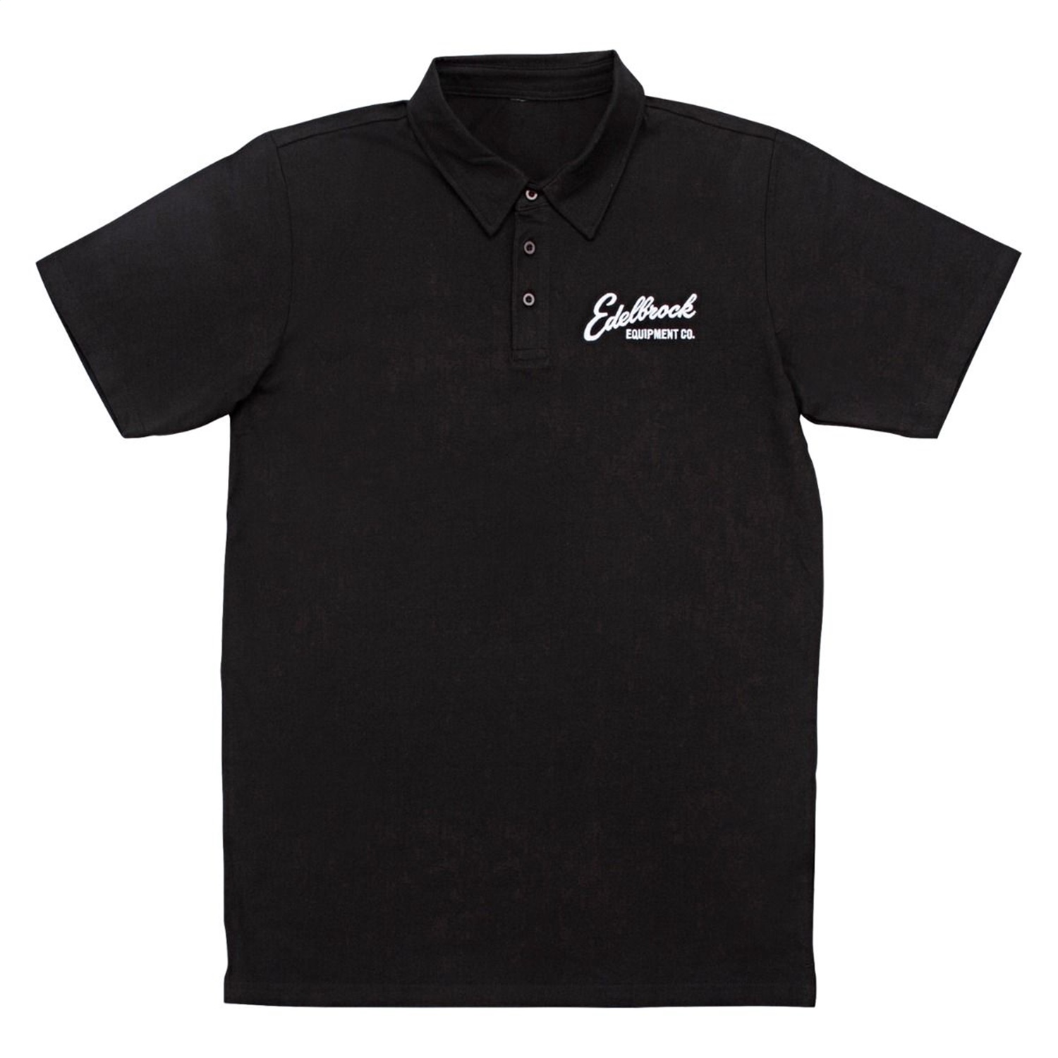 Edelbrock 289442 - Equipped Polo Shirt # is a casual short-sleeve pullover shirt made from 100% soft-spun cotton featuring an embroidered logo
