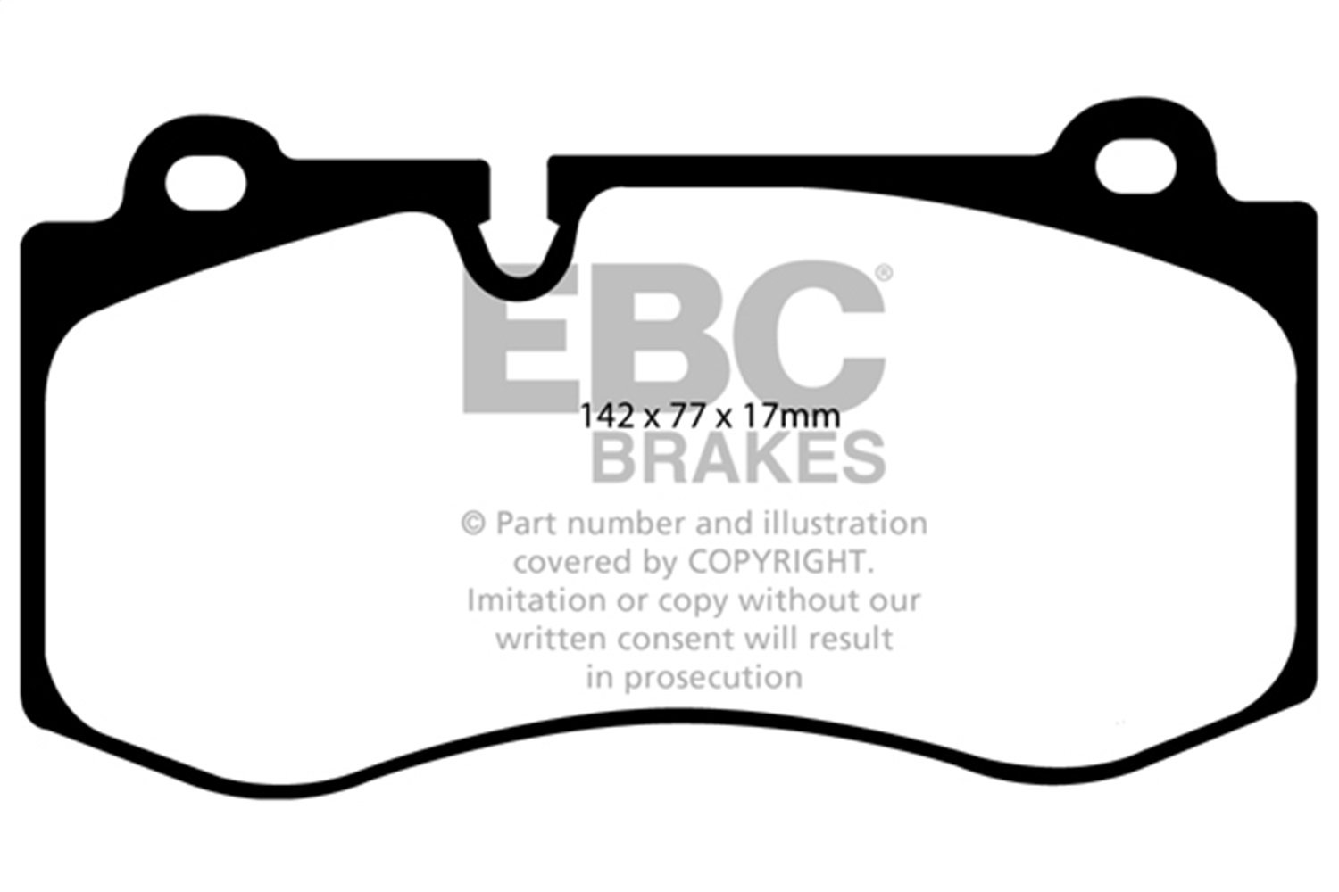 EBC DP31943C - 07-08 Mercedes-Benz CL550 5.5 Redstuff Front Brake Pads