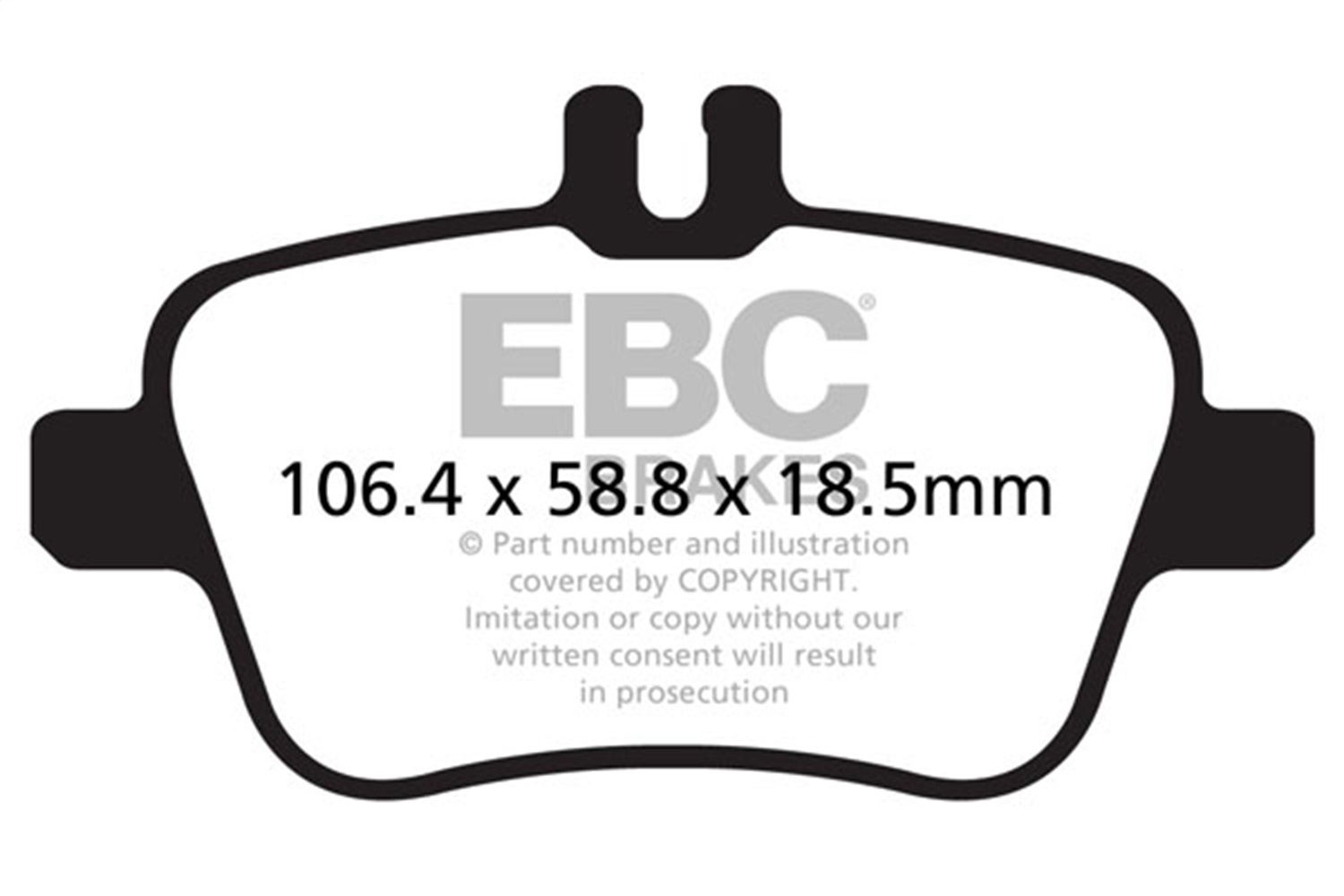 EBC DP32157C - 13+ Mercedes-Benz CLA250 2.0 Turbo Redstuff Rear Brake Pads