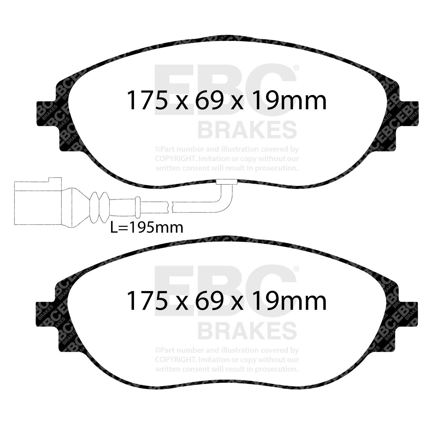 EBC DP32127C - 14-20 Audi S3 2.0 Turbo Redstuff Front Brake Pads