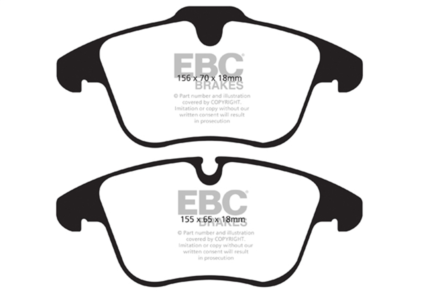EBC DP31911C - 13-15 Jaguar XF 2.0 Turbo Redstuff Front Brake Pads