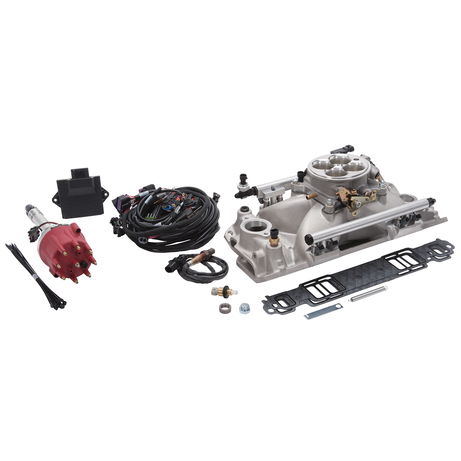 Edelbrock 35770 - Pro Flo 4 EFI System Seq Port SBC 1986 & Earlier 625 Max HP 35lb/hr Satin Finish