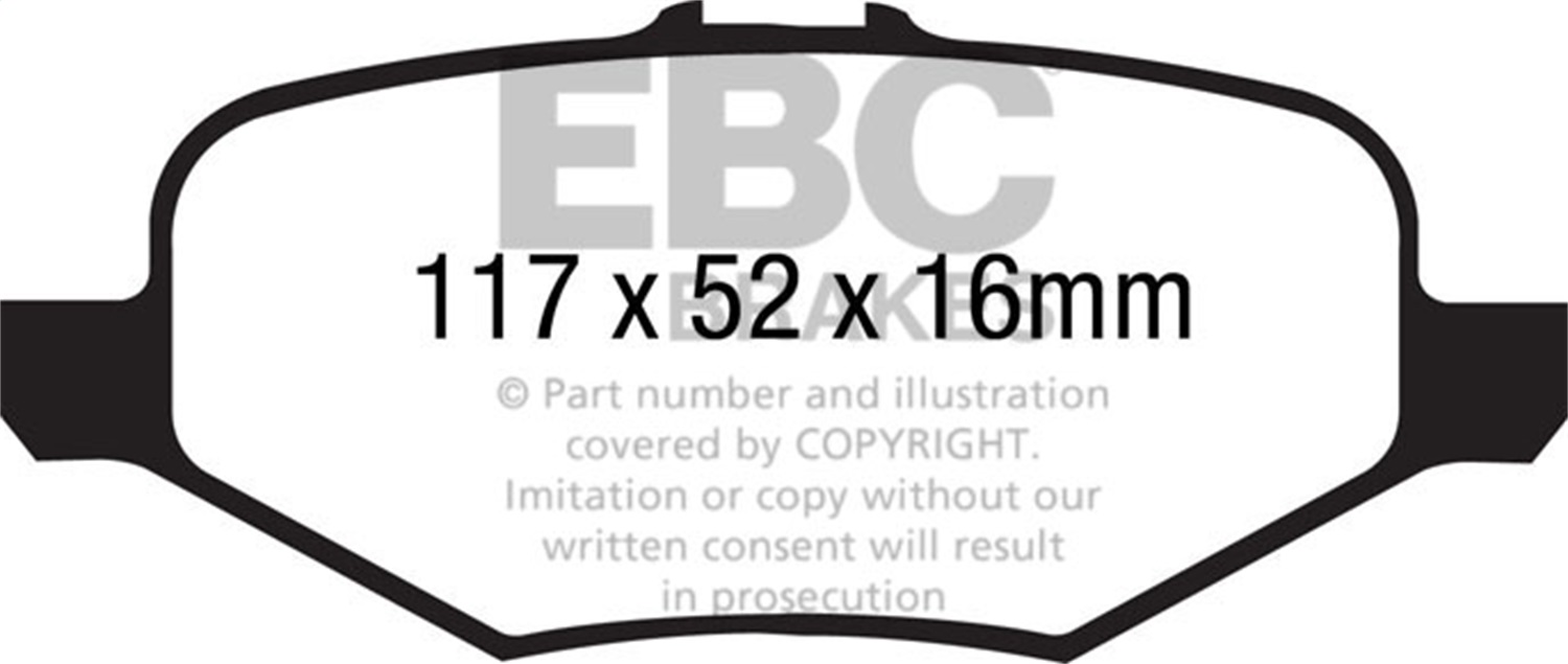 EBC DP31887C - 13+ Ford Taurus 3.5 Twin Turbo SHO Redstuff Rear Brake Pads