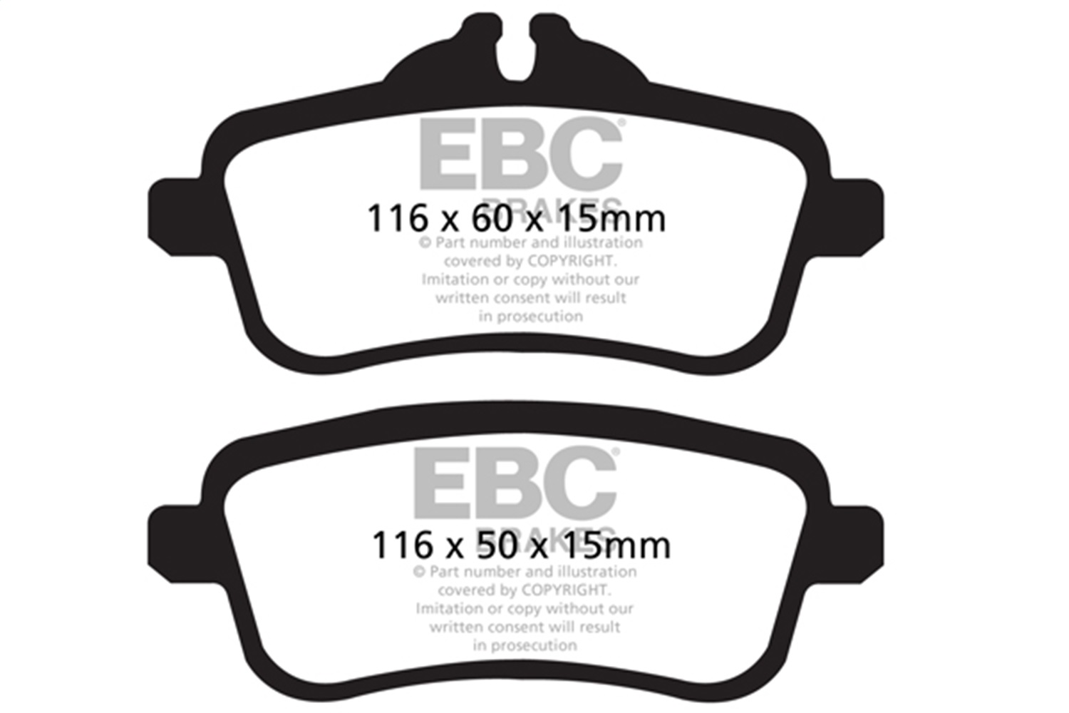 EBC DP32137C - 14+ Mercedes-Benz CLA45 AMG 2.0 Turbo Redstuff Rear Brake Pads