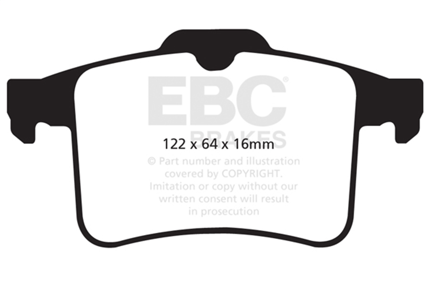 EBC DP32059C - 10-15 Jaguar XF 5.0 Supercharged (470) Redstuff Rear Brake Pads