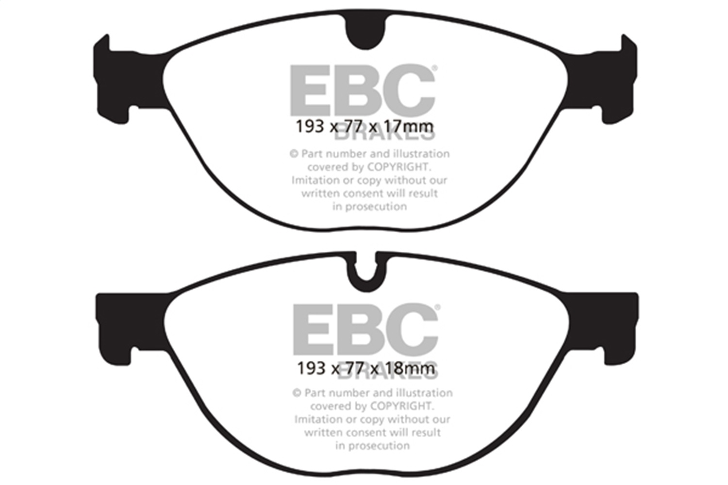 EBC DP32076C - 10-15 Jaguar XF 5.0 Supercharged (470) Redstuff Front Brake Pads