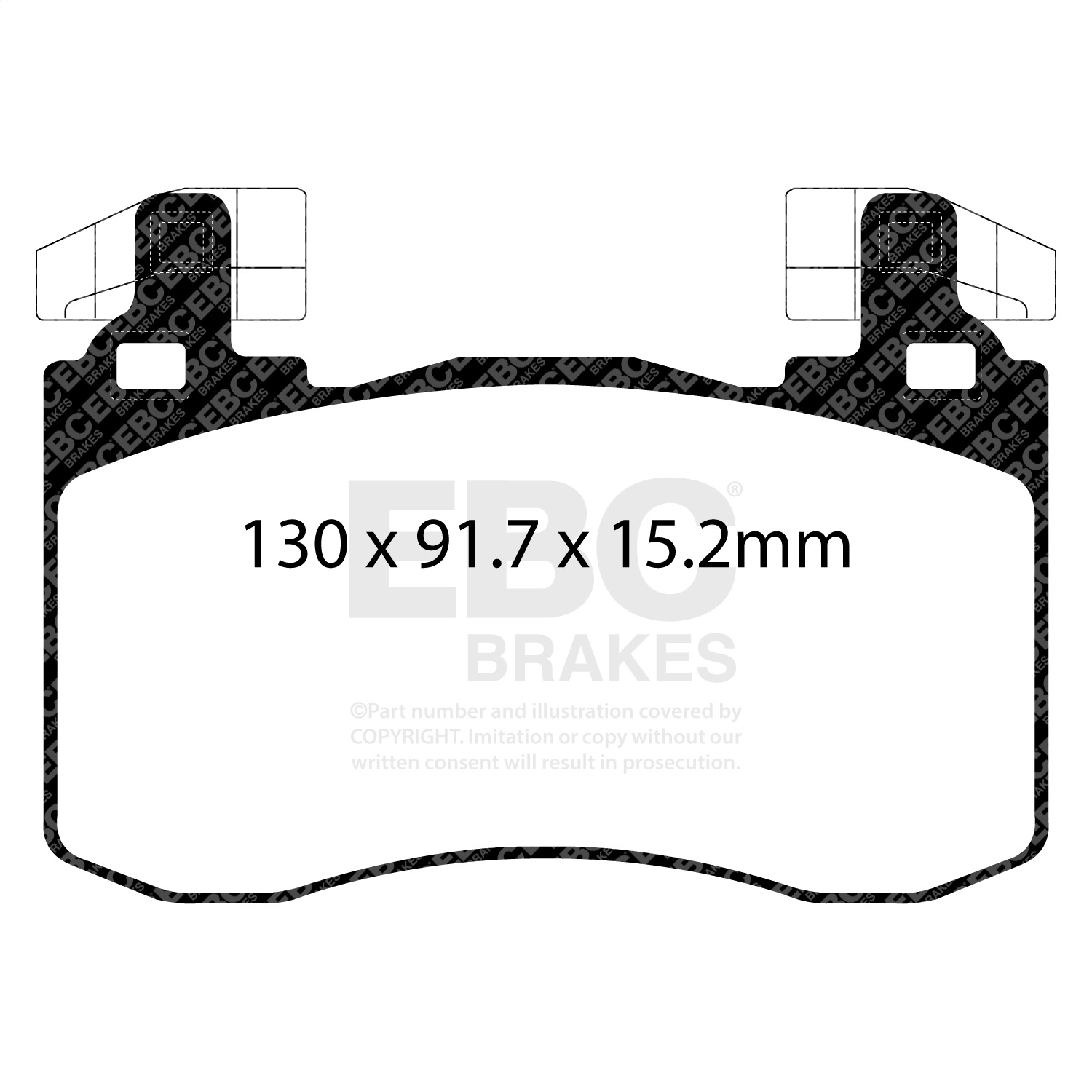 EBC DP32356C - 2017+ Kia Stinger 3.3L Twin Turbo Redstuff Front Brake Pads