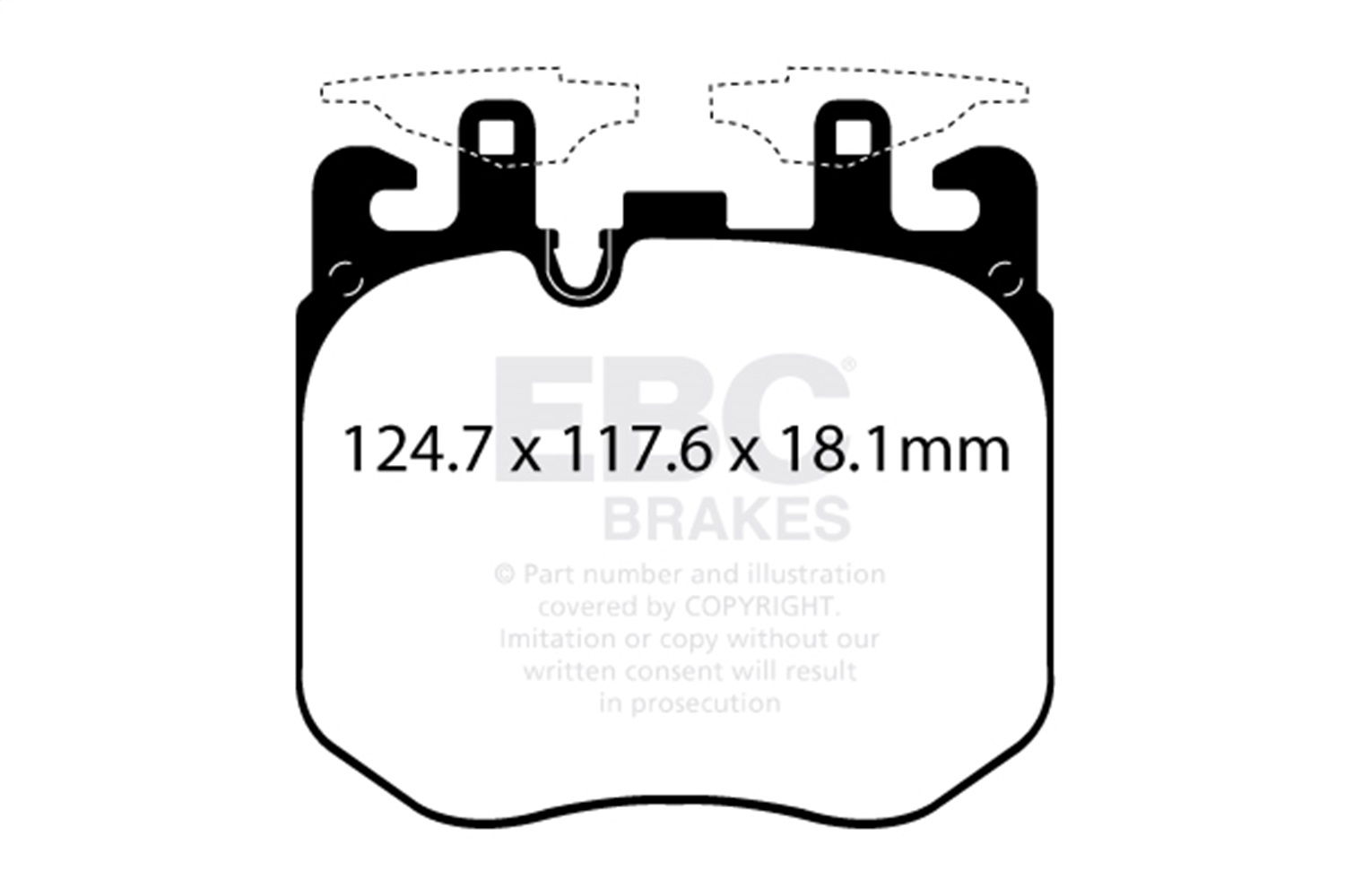 EBC DP32304C - 2019+ BMW X5 3.0T / 2020+ BMW X6 4.4TT M50 (G05/G06/G07) Redstuff Front Brake Pads
