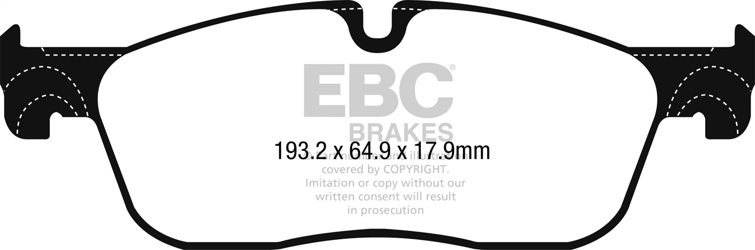 EBC DP32251C - 2016+ Jaguar F-Pace 2.0L TD (180) Redstuff Front Brake Pads