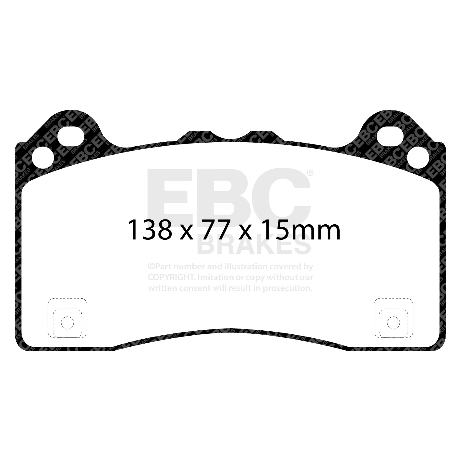 EBC DP32274C - 16-18 Ford Focus RS Redstuff Ceramic Low Dust Front Brake Pads