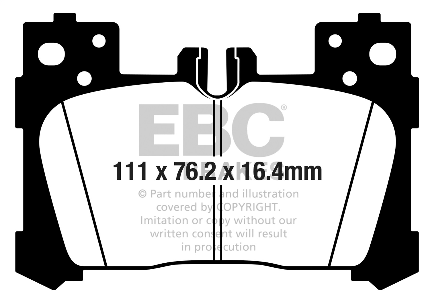 EBC DP32324C - 2018+ Lexus LC500 5.0L Redstuff Rear Brake Pads EBC DP32324C - 2018+ Lexus LC500 5.0L Redstuff Rear Brake Pads