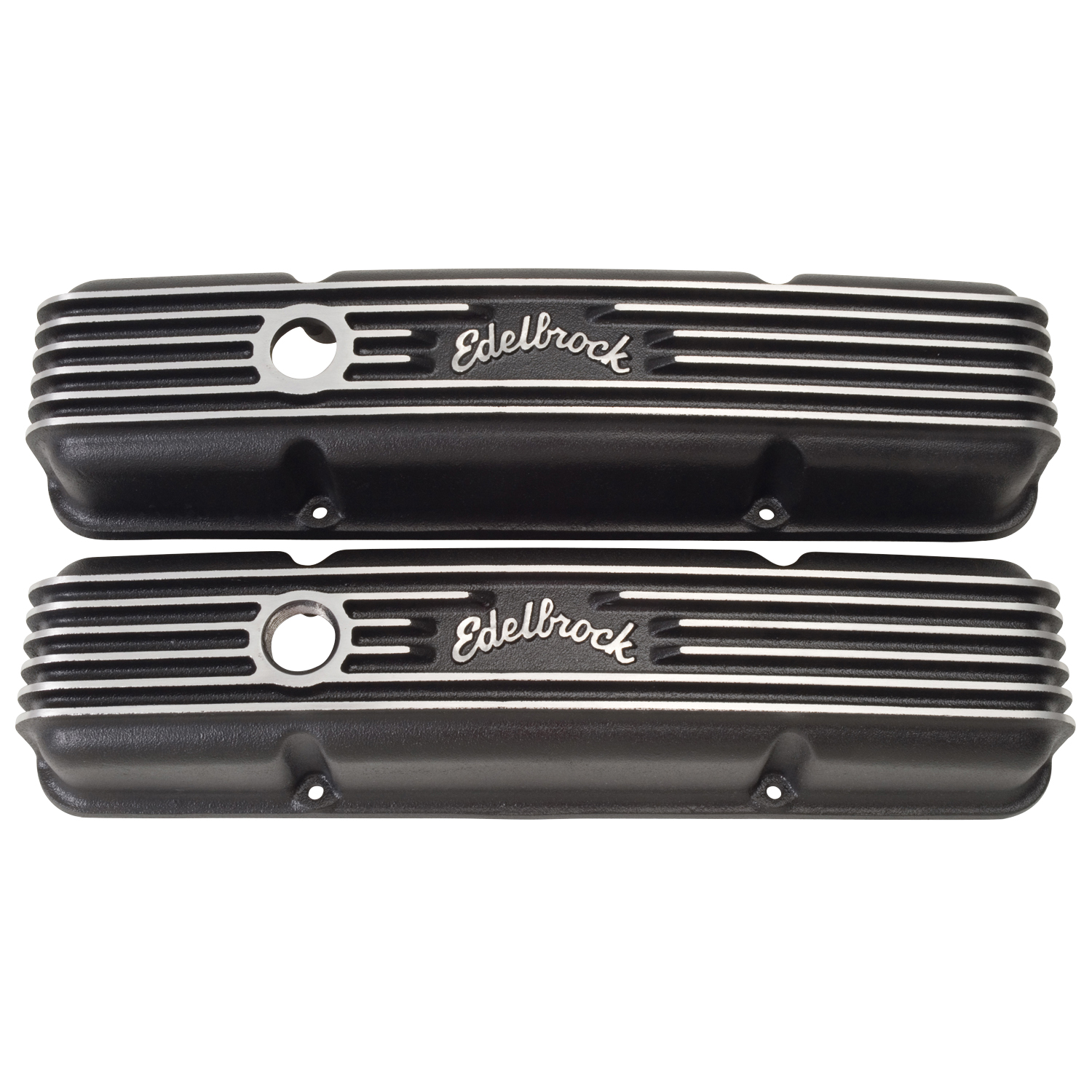 Edelbrock 41443 - Valve Cover Classic Series Chevrolet 1959-1986 262-400 CI V8 Black