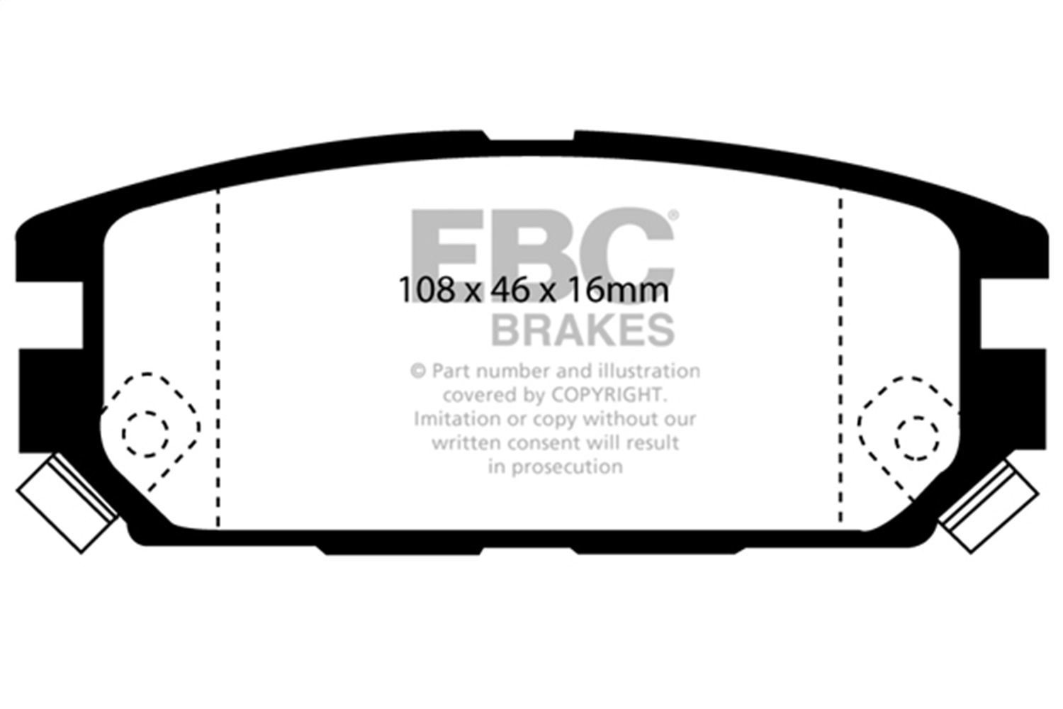 EBC DP3987C - 91-93 Dodge Stealth 3.0 4WD Redstuff Rear Brake Pads EBC DP3987C - 91-93 Dodge Stealth 3.0 4WD Redstuff Rear Brake Pads