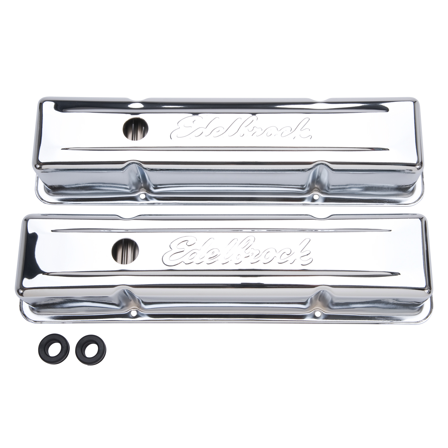 Edelbrock 4649 - Valve Cover Signature Series Chevrolet 1959-1986 262-400 CI V8 Tall Chrome Edelbrock 4649 - Valve Cover Signature Series Chevrolet 1959-1986 262-400 CI V8 Tall Chrome