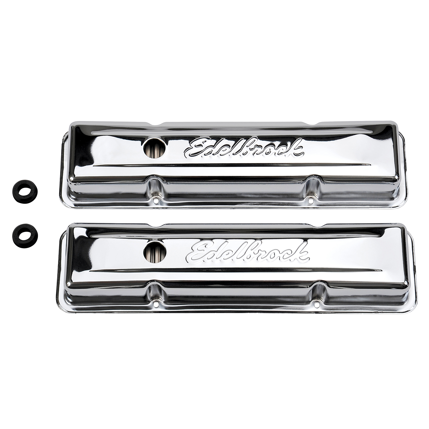 Edelbrock 4449 - Valve Cover Signature Series Chevrolet 1959-1986 262-400 CI V8 Low Chrome Edelbrock 4449 - Valve Cover Signature Series Chevrolet 1959-1986 262-400 CI V8 Low Chrome