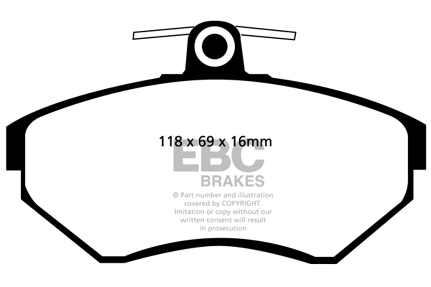 EBC DP41112R - 97-02 Volkswagen Cabriolet 2.0 Yellowstuff Front Brake Pads