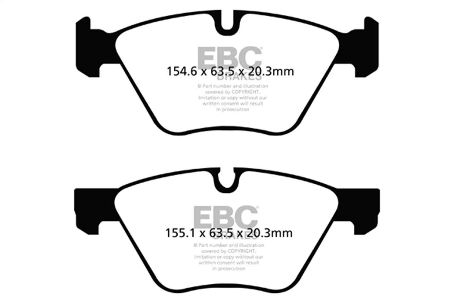 EBC DP41493R - 09+ BMW Z4 3.0 (E89) Yellowstuff Front Brake Pads