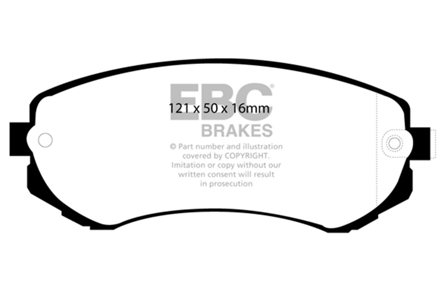 EBC DP41279R - 89-94 Nissan Skyline (R32) 1.8 Yellowstuff Front Brake Pads