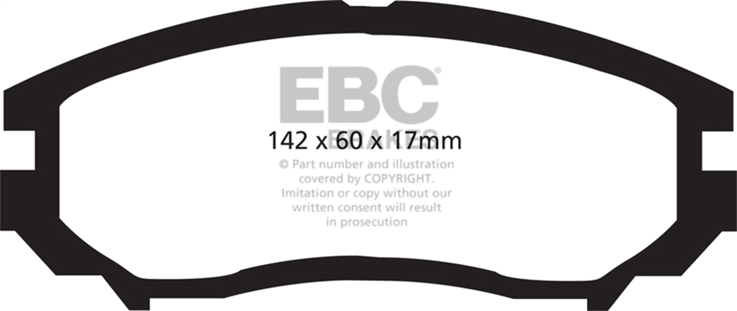 EBC DP41755R - 04-06 Hyundai Tiburon 2.7 6 speed Yellowstuff Front Brake Pads