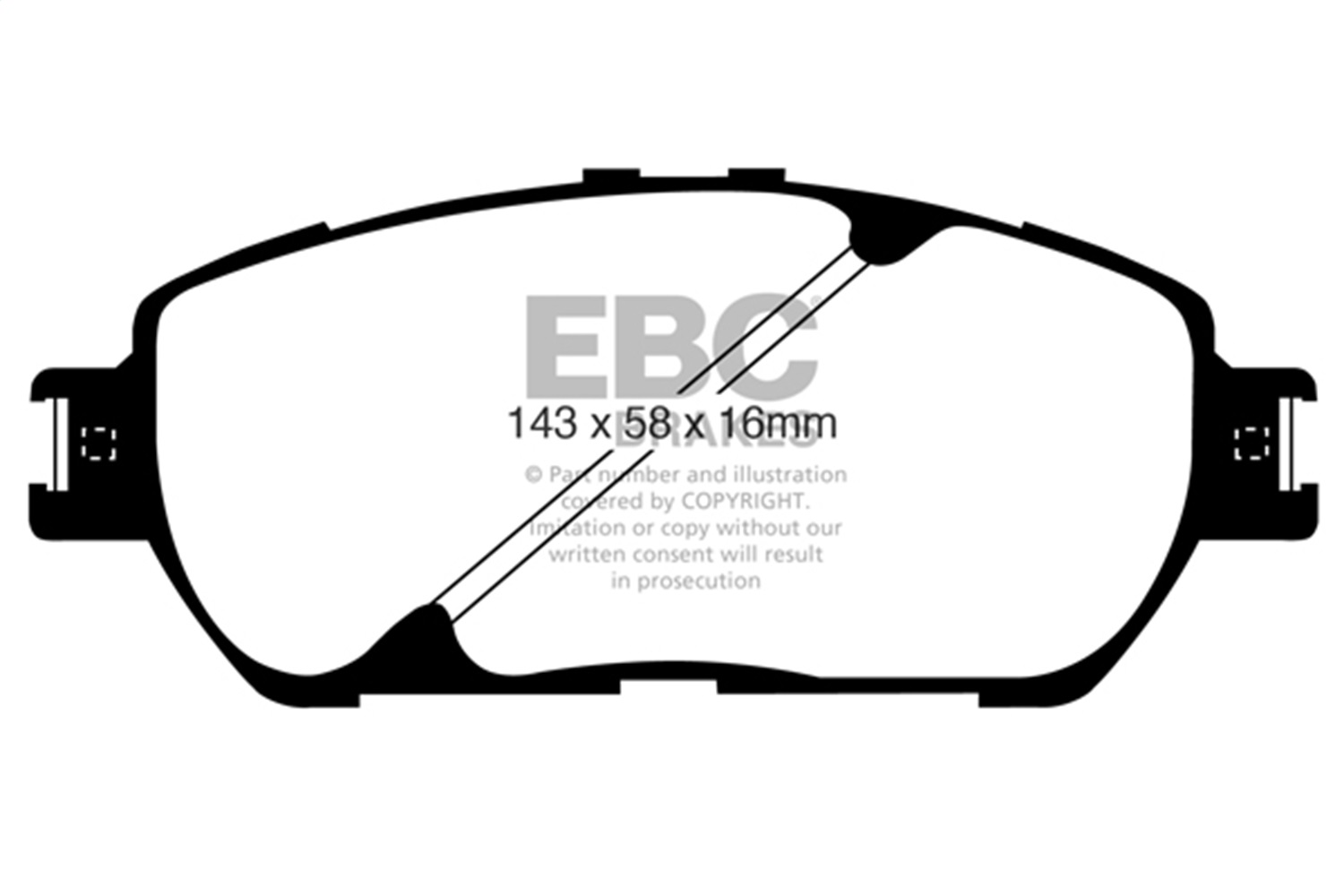 EBC DP41674R - 02-03 Lexus ES300 3.0 Yellowstuff Front Brake Pads