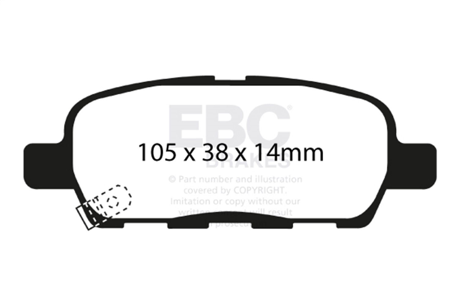 EBC DP41666R - 03-05 Infiniti FX35 3.5 Yellowstuff Rear Brake Pads