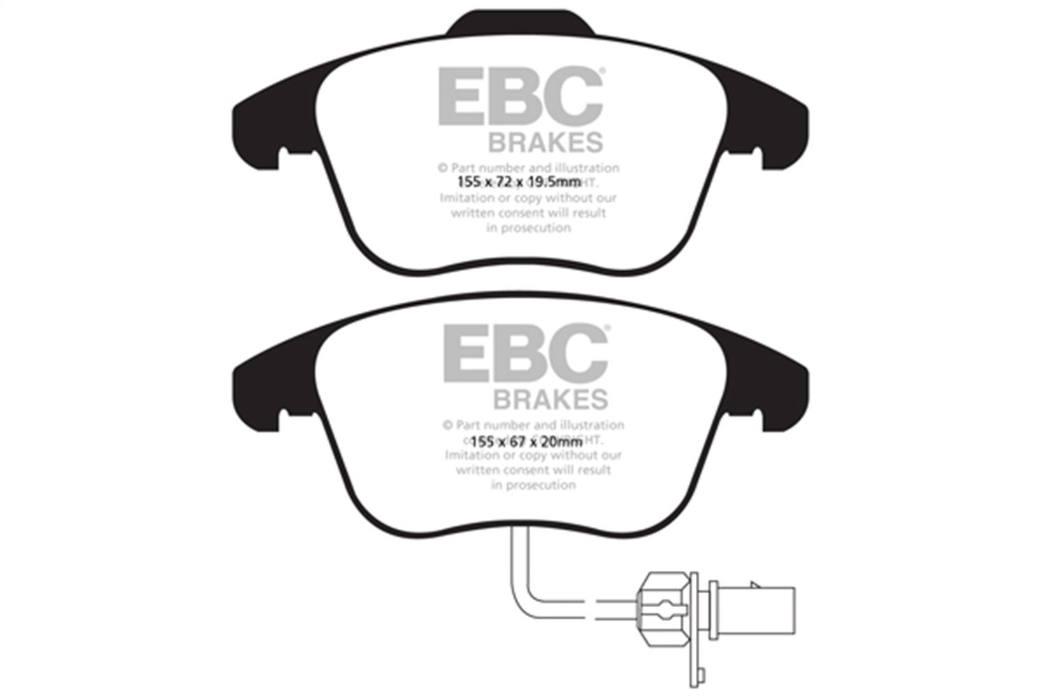 EBC DP41998R - 10+ Audi A5 2.0 Turbo Yellowstuff Front Brake Pads