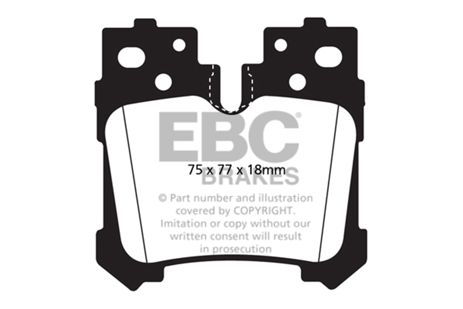 EBC DP41812R - 07+ Lexus LS460 4.6 Yellowstuff Rear Brake Pads